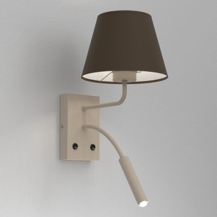 Zidna svjetiljka ARDEN 1xE27/15W/230V + 1xG9/8W bežna/smeđa