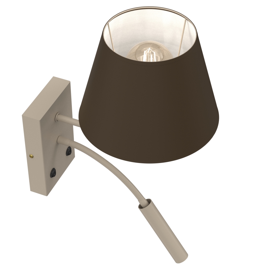 Zidna svjetiljka ARDEN 1xE27/15W/230V + 1xG9/8W bežna/smeđa