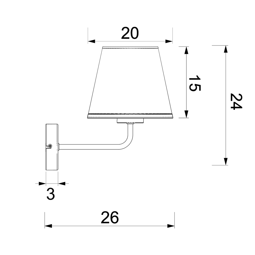 Zidna svjetiljka ARDEN 1xE27/15W/230V bež/smeđa