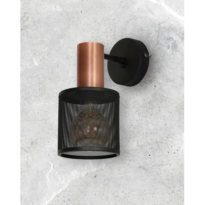 Zidna svjetiljka ARES BLACK 1xE27/60W/230V