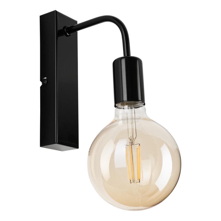 Zidna svjetiljka ASTRID 1xE27/60W/230V sjajna crna