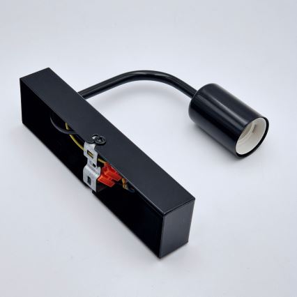 Zidna svjetiljka ASTRID 1xE27/60W/230V sjajna crna