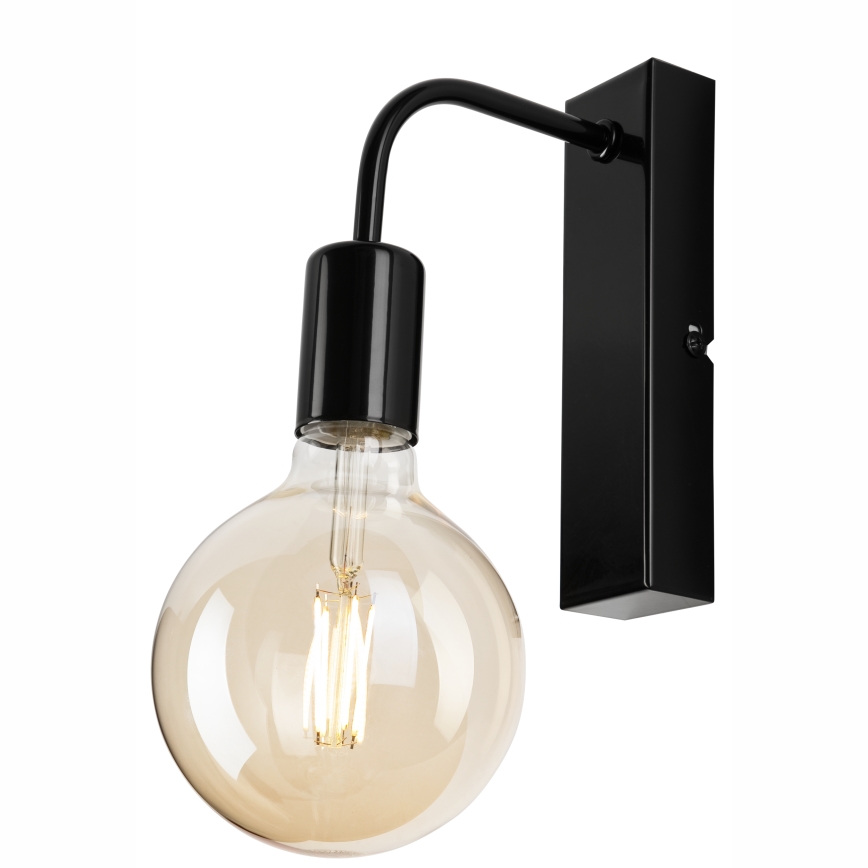 Zidna svjetiljka ASTRID 1xE27/60W/230V sjajna crna