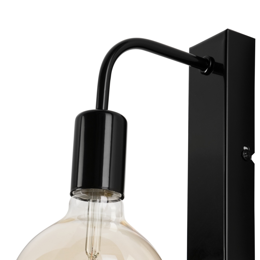 Zidna svjetiljka ASTRID 1xE27/60W/230V sjajna crna