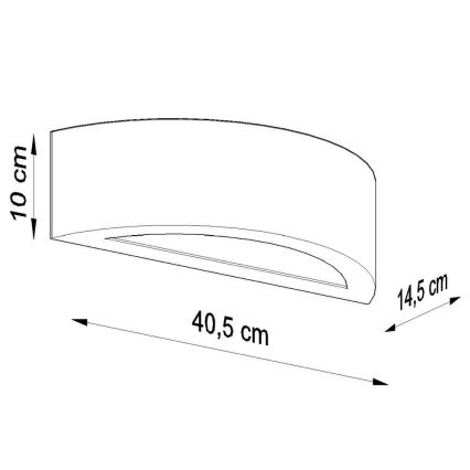 Zidna svjetiljka ATENA 1xE27/60W/230V crna