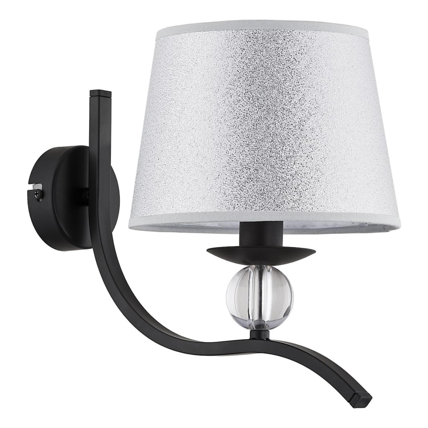 Zidna svjetiljka BARNI 1xE14/10W/230V crna/srebrna