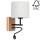 Zidna svjetiljka BOHO 1xE27/25W + LED/1W/230V hrast – FSC certificirano