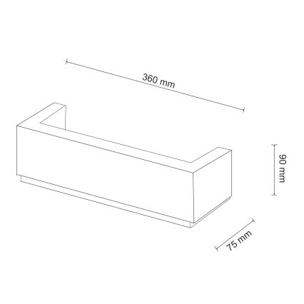 Zidna svjetiljka BRICK 2xE14/12W/230V gips/bijela