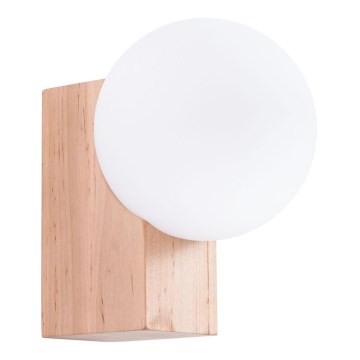 Zidna svjetiljka BULBO 1xG9/8W/230V bukva/bijela