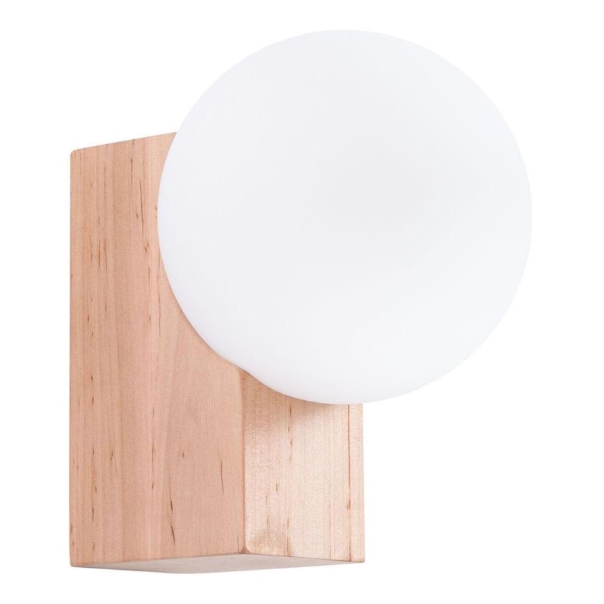 Zidna svjetiljka BULBO 1xG9/8W/230V bukva/bijela