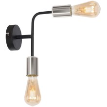 Zidna svjetiljka CANDELA 2xE27/15W/230V crna/krom