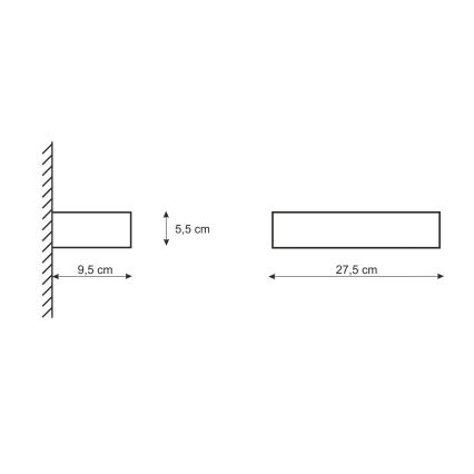 Zidna svjetiljka CEGIELKA 1xE14/12W/230V gips/bijela