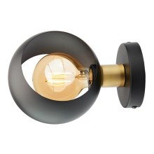 Zidna svjetiljka CYKLOP 1xE27/60W/230V crna