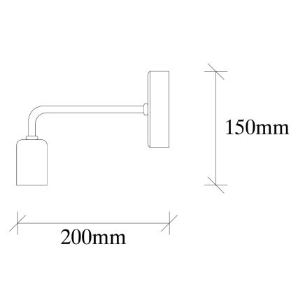 Zidna svjetiljka DENGE 1xE27/60W/230V