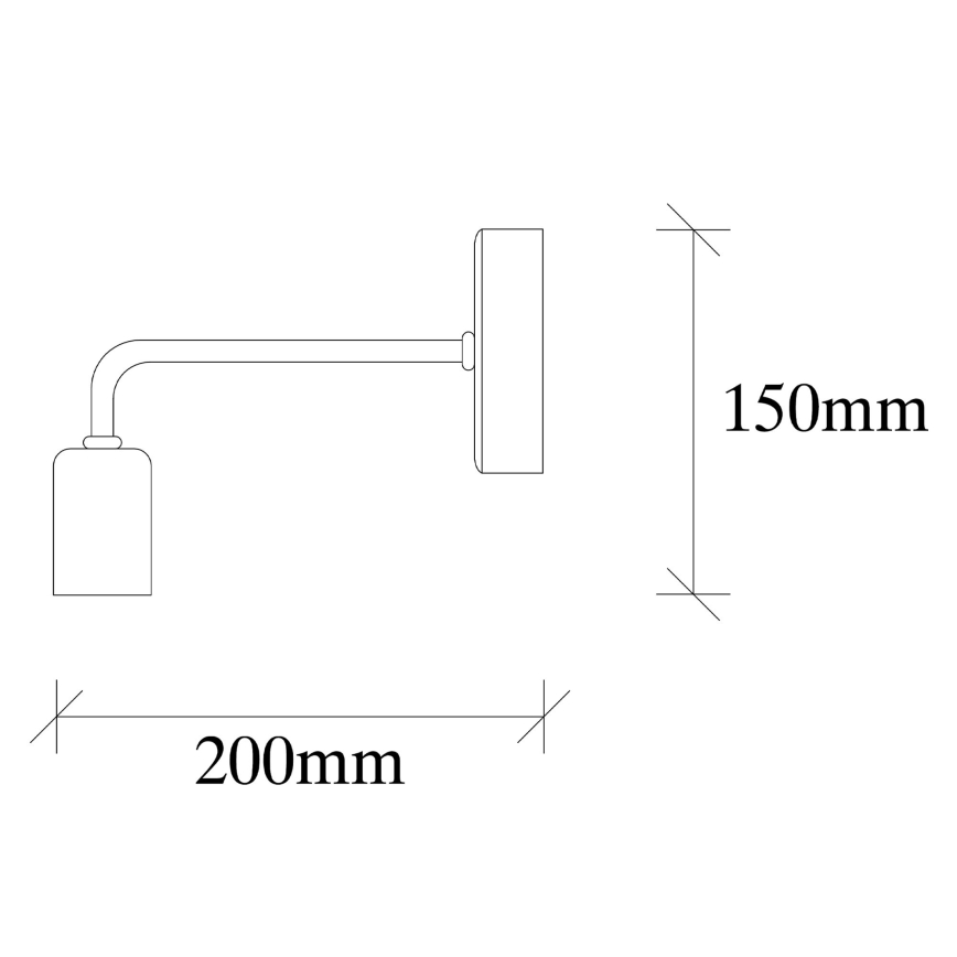 Zidna svjetiljka DENGE 1xE27/60W/230V