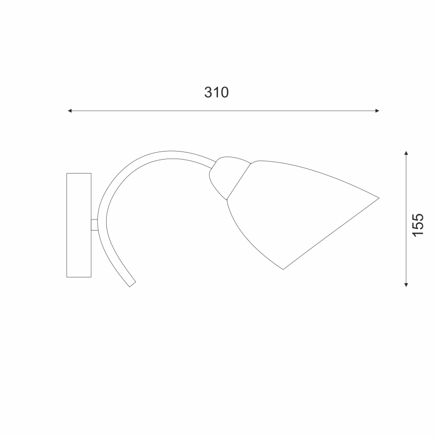 Zidna svjetiljka DONNA 1xE27/60W/230V nikal
