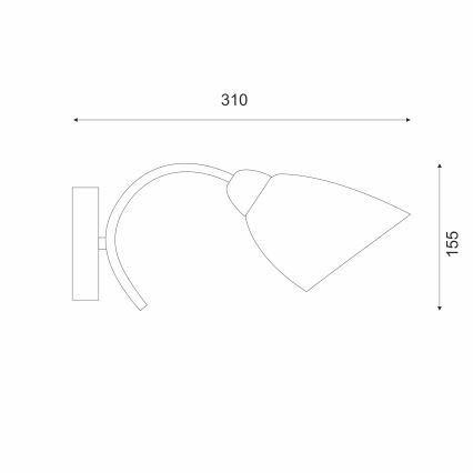 Zidna svjetiljka DONNA 1xE27/60W/230V patina