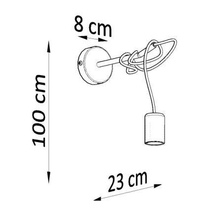 Zidna svjetiljka EDISON 1xE27/60W/230V crna