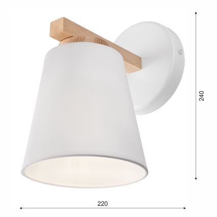 Zidna svjetiljka ELLIE 1xE27/60W/230V bukva