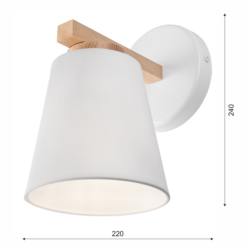 Zidna svjetiljka ELLIE 1xE27/60W/230V bukva