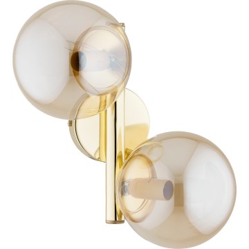 Zidna svjetiljka ERAL 2xE14/10W/230V zlatna/bež/dimljena