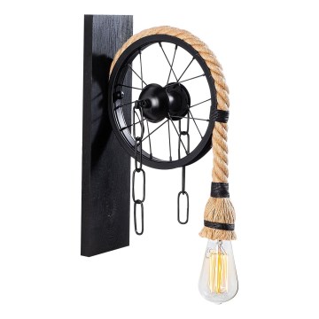 Zidna svjetiljka EREBOS 1xE27/40W/230V crna/smeđa