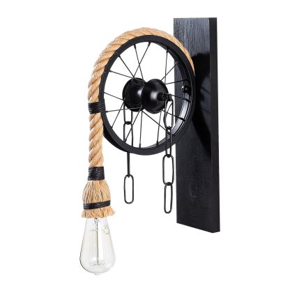 Zidna svjetiljka EREBOS 1xE27/40W/230V crna/smeđa