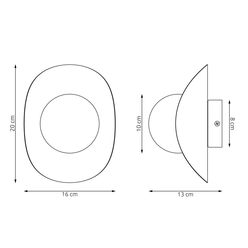 Zidna svjetiljka FIERO 1xG9/8W/230V crna