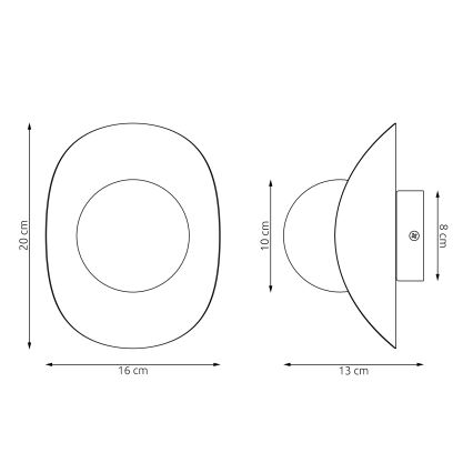 Zidna svjetiljka FIERO 1xG9/8W/230V siva