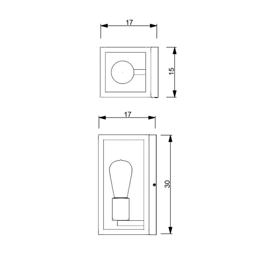 Zidna svjetiljka FRAME 1xE27/60W/230V