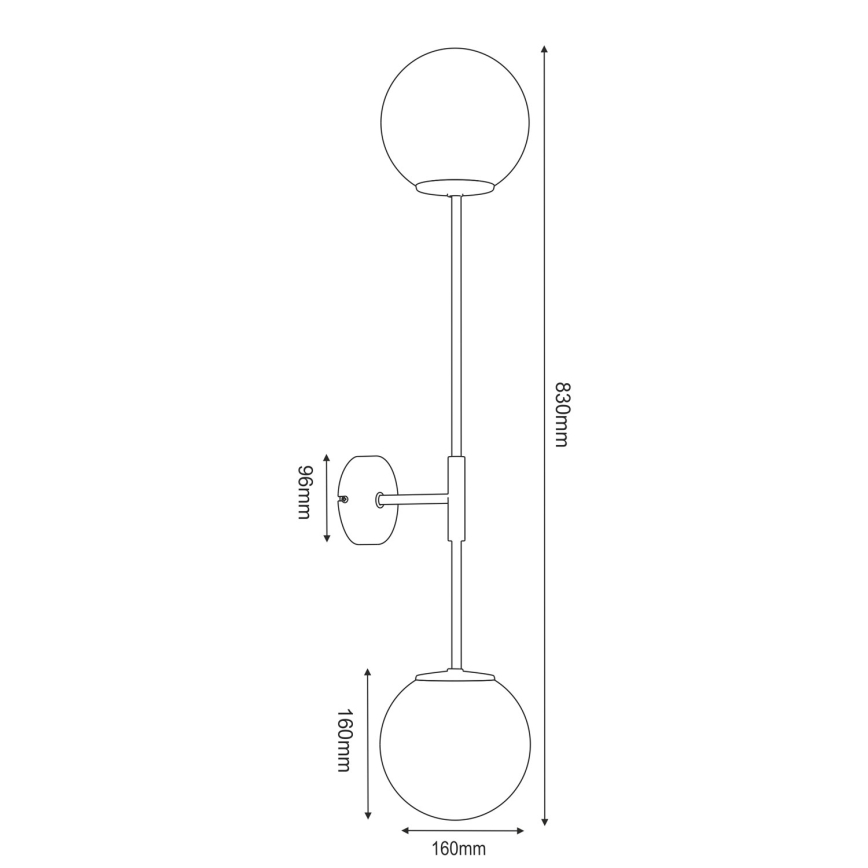 Zidna svjetiljka GLAME 2xE27/15W/230V