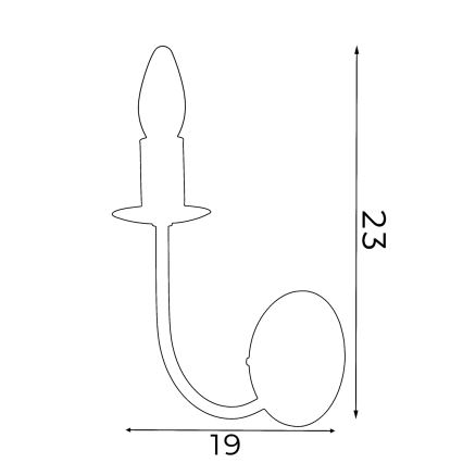 Zidna svjetiljka GLOBE 1 1xE14/60W crna