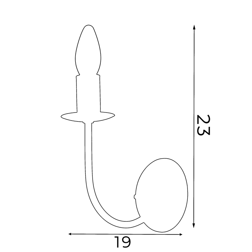Zidna svjetiljka GLOBE 1 1xE14/60W crna