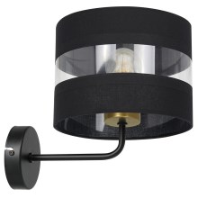 Zidna svjetiljka HAVARD 1xE27/60W/230V crna/mesing