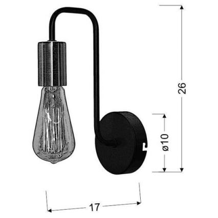 Zidna svjetiljka HERPE 1xE27/60W/230V