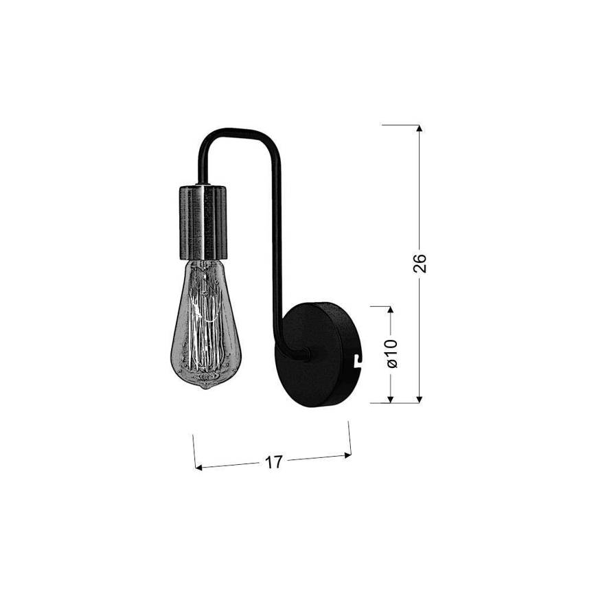 Zidna svjetiljka HERPE 1xE27/60W/230V