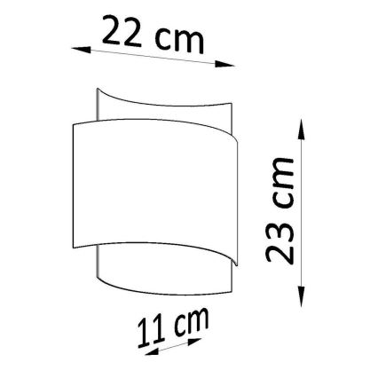 Zidna svjetiljka IMPACT 1xG9/40W/230V crna