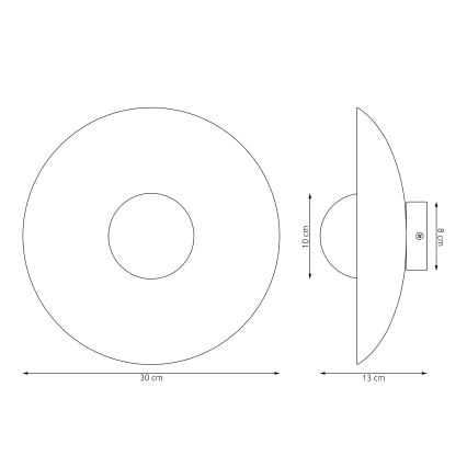 Zidna svjetiljka INSPO 1xG9/8W/230V bijela