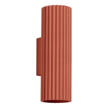 Zidna svjetiljka KARBON 2xGU10/10W/230V crvena