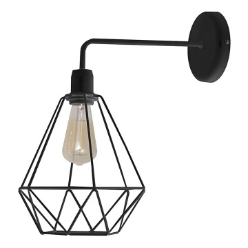 Zidna svjetiljka KARO 1xE27/15W/230V crna
