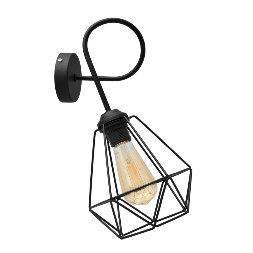 Zidna svjetiljka KARO 3xE27/15W/230V crna