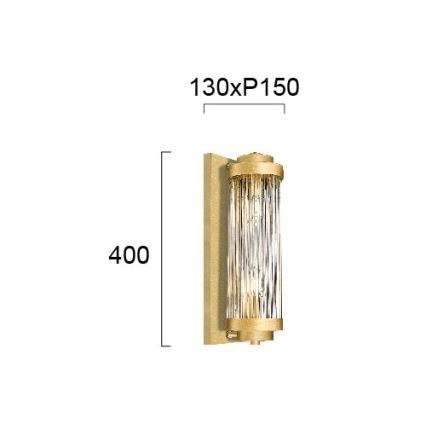 Zidna svjetiljka KAROLINA 2xE14/40W/230V zlatna