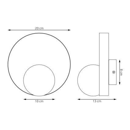 Zidna svjetiljka KIDO 1xG9/8W/230V bijela