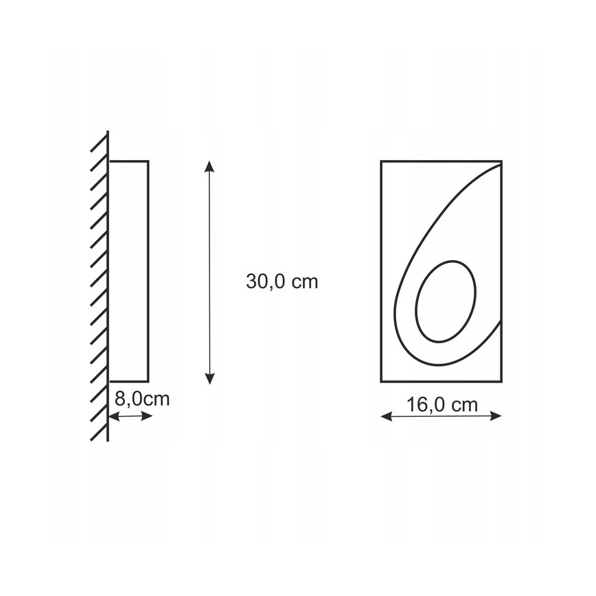 Zidna svjetiljka KOMETA 1xE14/12W/230V gips/bijela