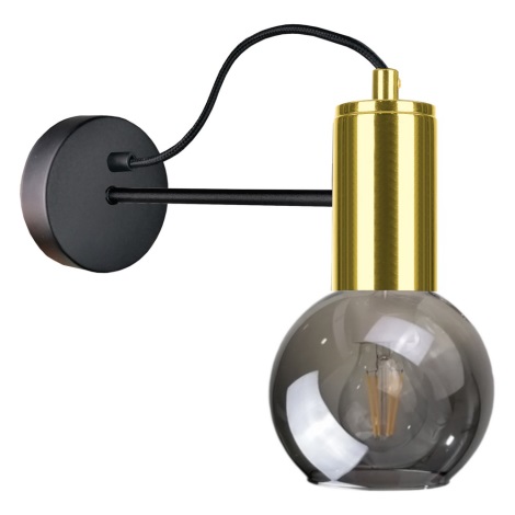 Zidna svjetiljka LIVA 1xE27/60W/230V crna/zlatna