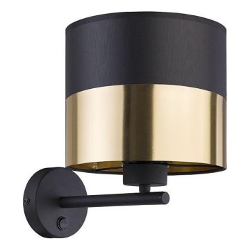 Zidna svjetiljka LONDYN 1xE27/15W/230V crna/zlatna