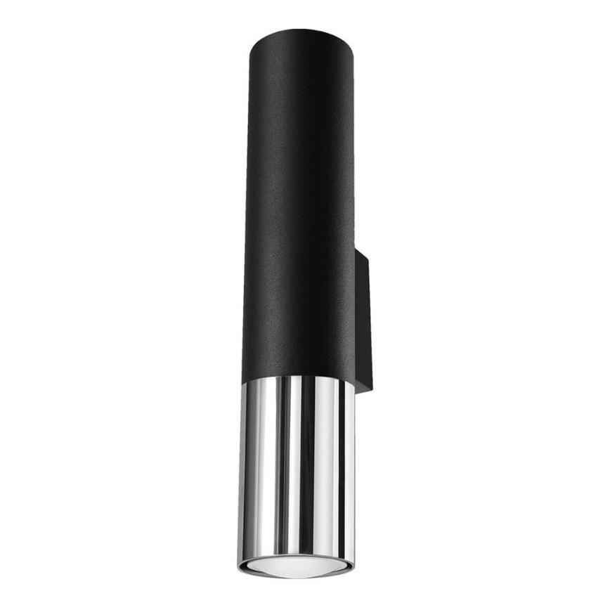 Zidna svjetiljka LOOPEZ 2xGU10/10W/230V crna/sjajni krom