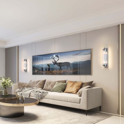 Zidna svjetiljka LORENZO 2xE14/40W/230V polirani krom