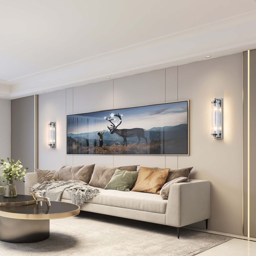 Zidna svjetiljka LORENZO 2xE14/40W/230V polirani krom