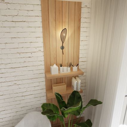 Zidna svjetiljka LOTUS 1xE14/10W/230V crna/bež
